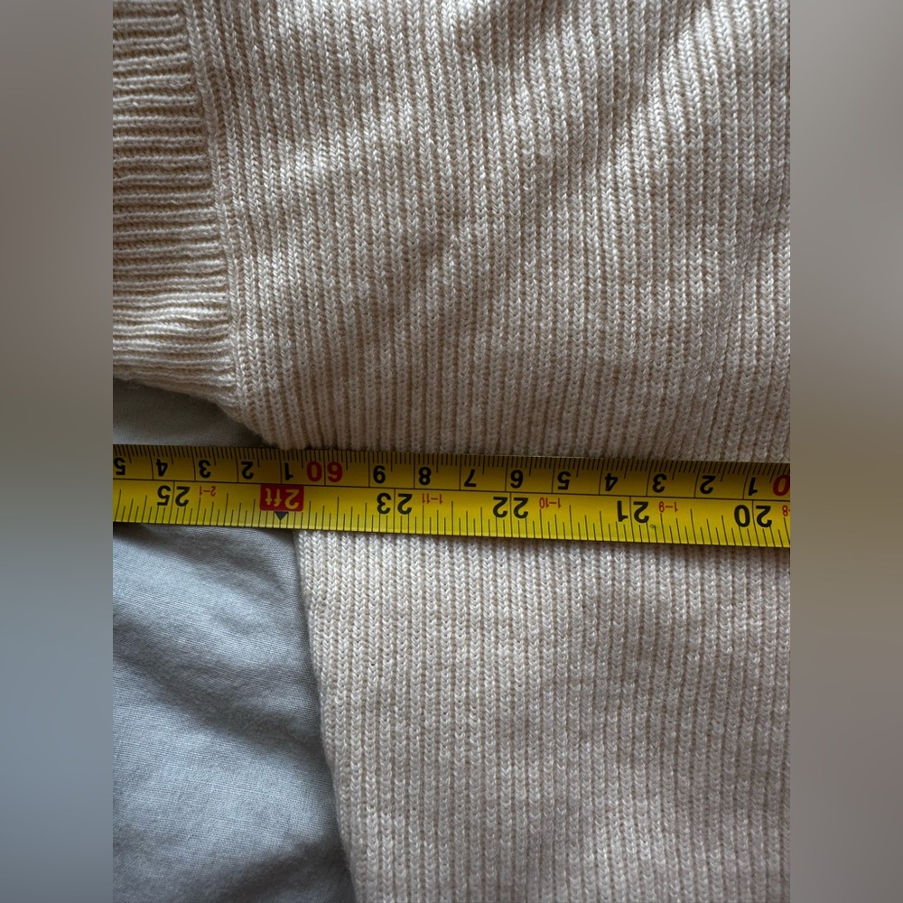 T by Alexander Wang Merino Wool Snap Shoulder Sweater Cream Size L - Picture 8 of 15